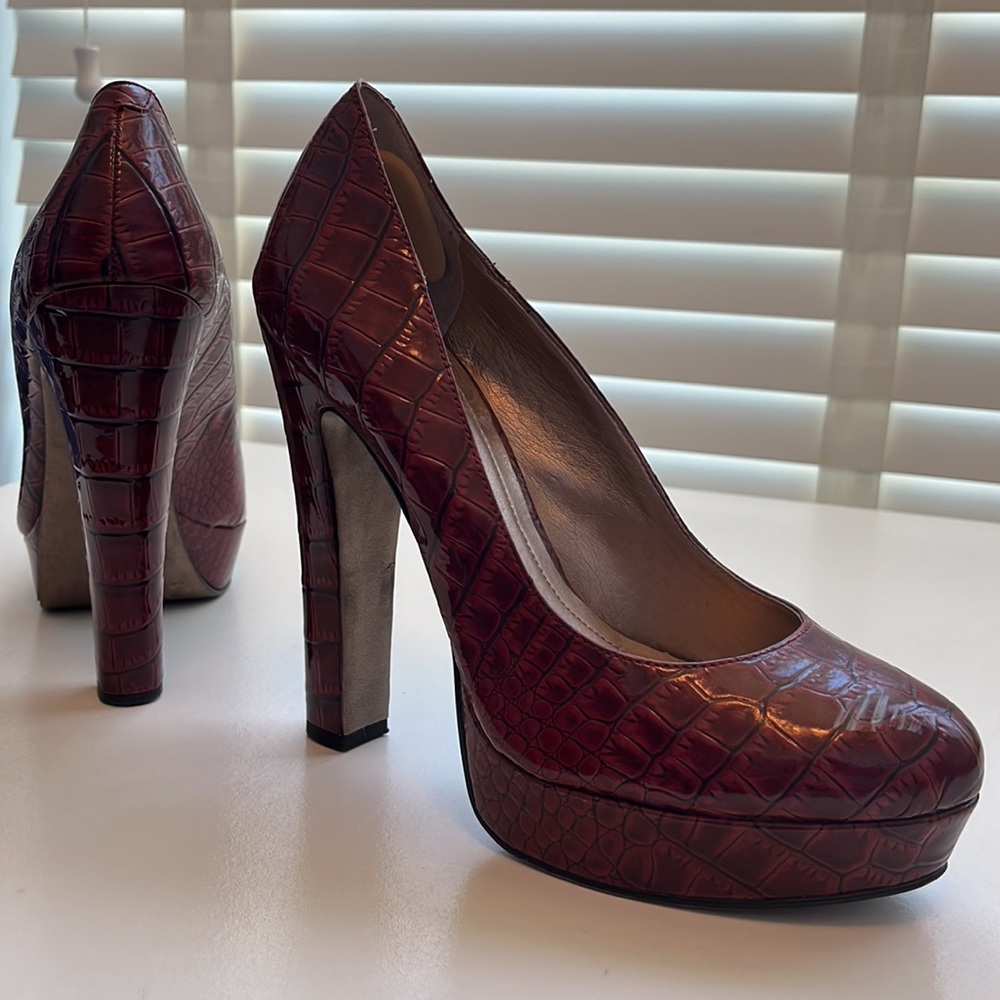 Bcbgeneration Red Platform Pumps Size 7 - image 8